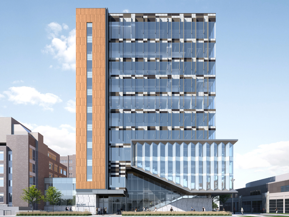 A rendering of the MCCD building in a wide angle.
